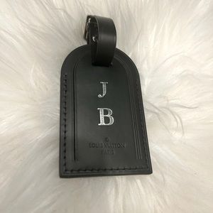 Authentic LV Leather Luggage Tag